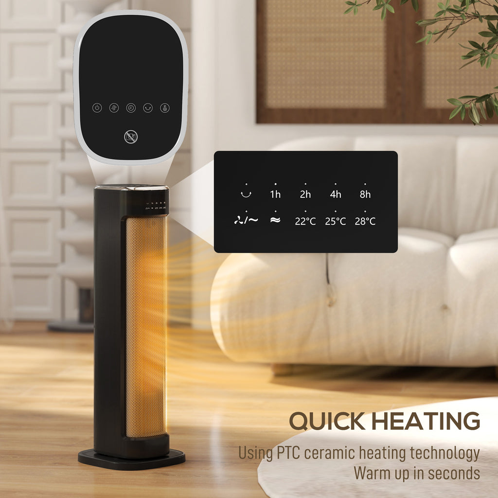 Ceramic heater control panel and timer