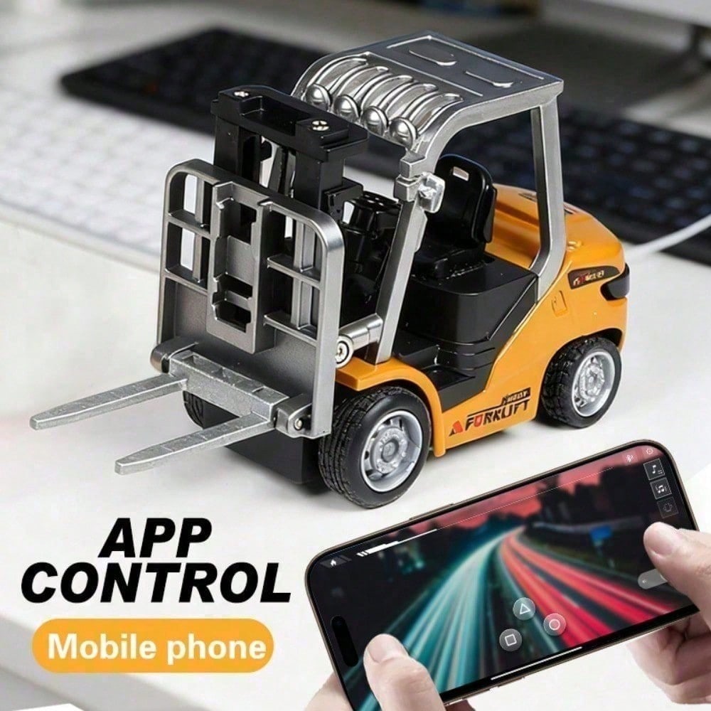 App-Controlled RC Forklift Truck — Alloy Construction Toy