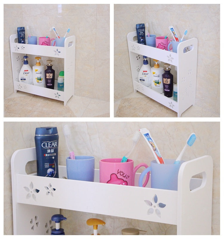 Kitchen & Bathroom Organiser Shelf — No-Drill Storage Rack