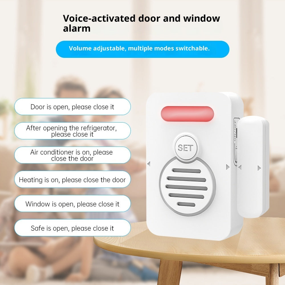 Door Left Open Alarm — Voice Reminder Sensor
