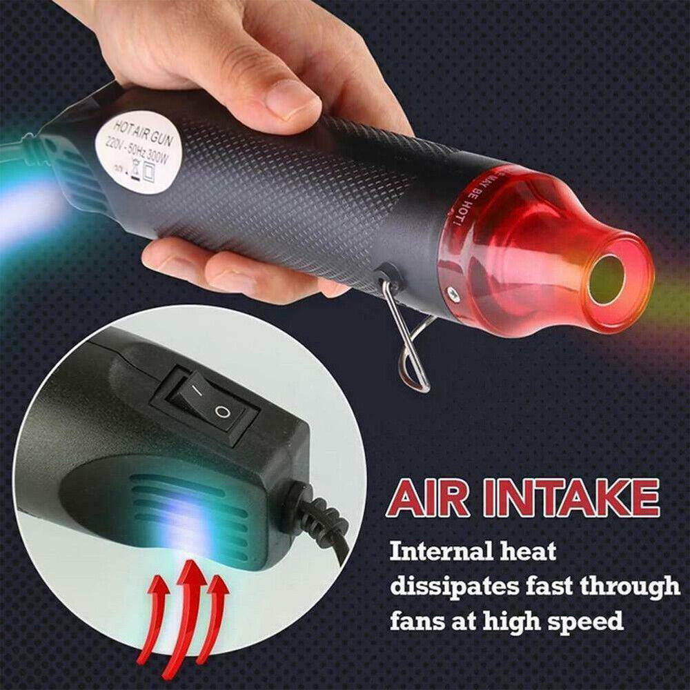 300W Portable Hot Air Gun, Mini Portable Heat Gun For DIY, Crafts, Shrink Wrapping