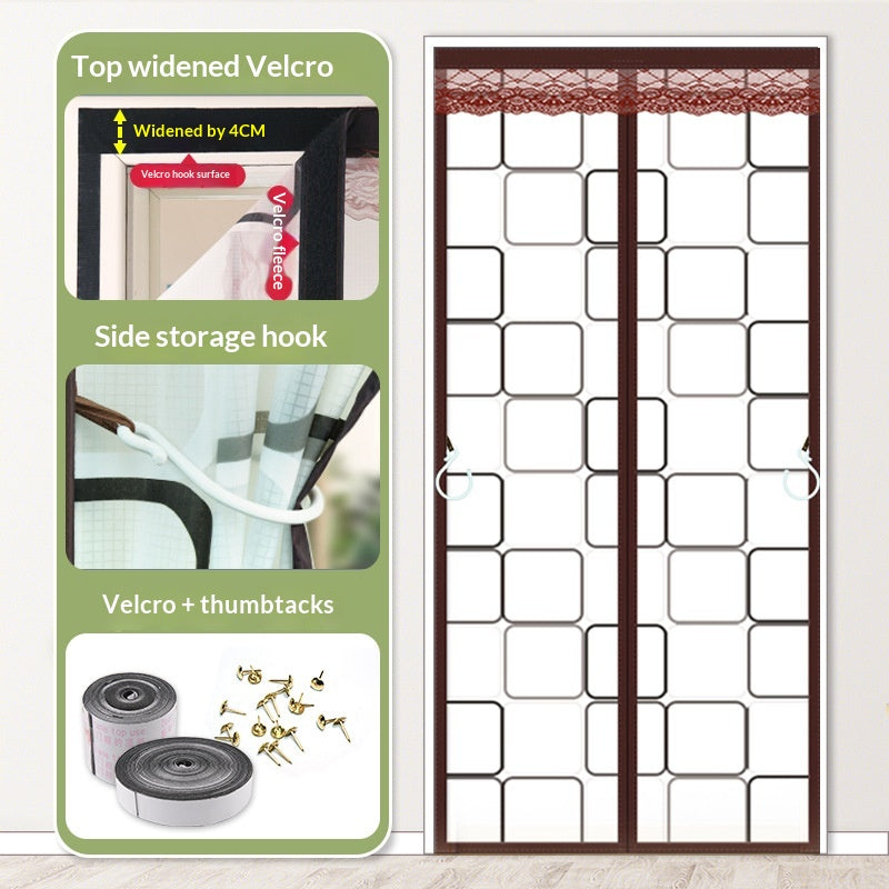 Magnetic Door Curtain — Self-Adhesive Draught & Insect Screen