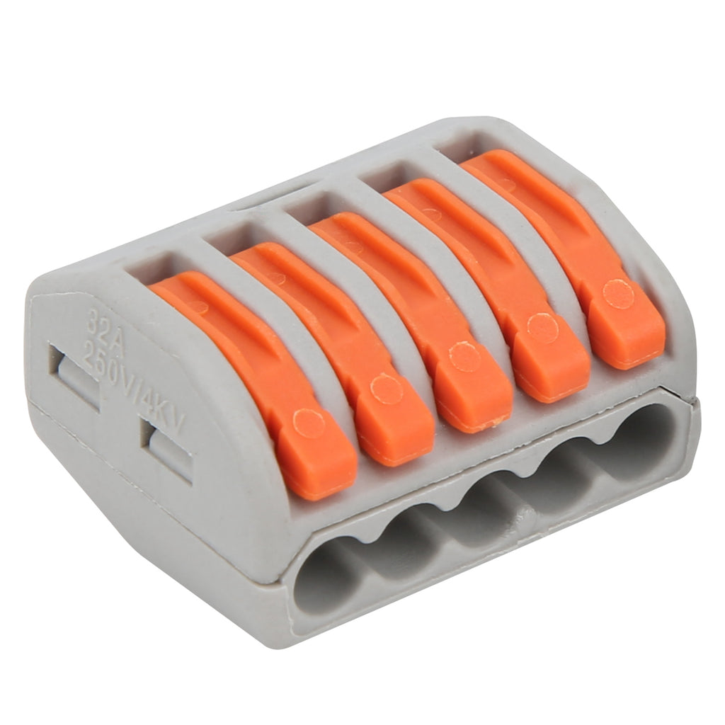 Push-Fit Wire Connectors — 50-Pack Compact Terminal Blocks