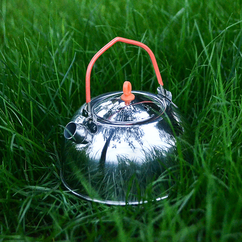 Stainless Steel Camping Kettle — Compact Outdoor Water Boiler