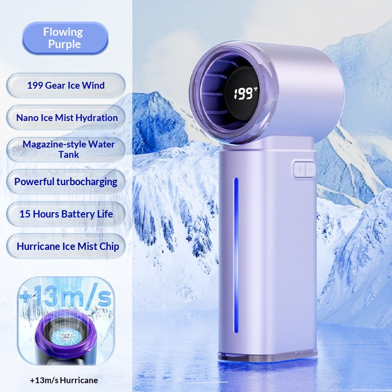 Turbo Outdoor Handheld Fan — Rechargeable Jet Airflow