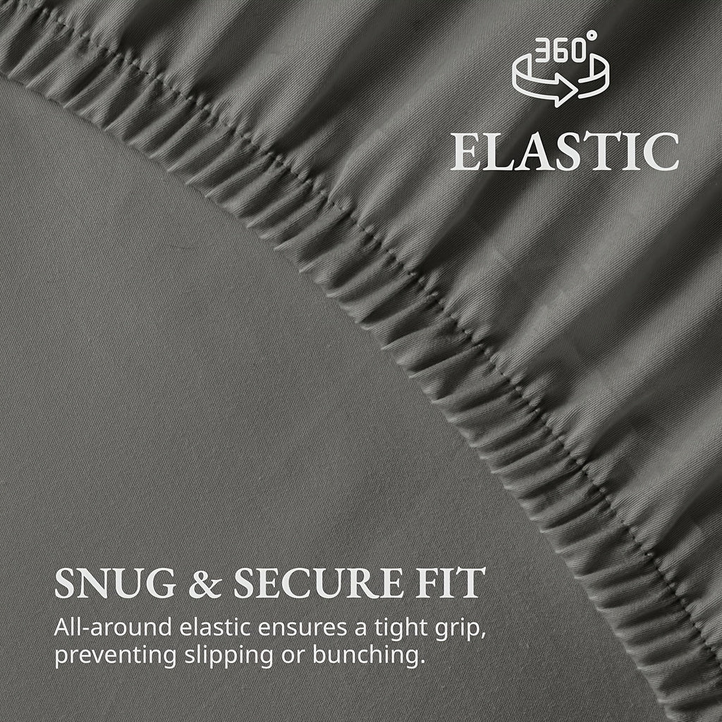 Cotton Fitted Sheet — Double, Soft Twill Weave