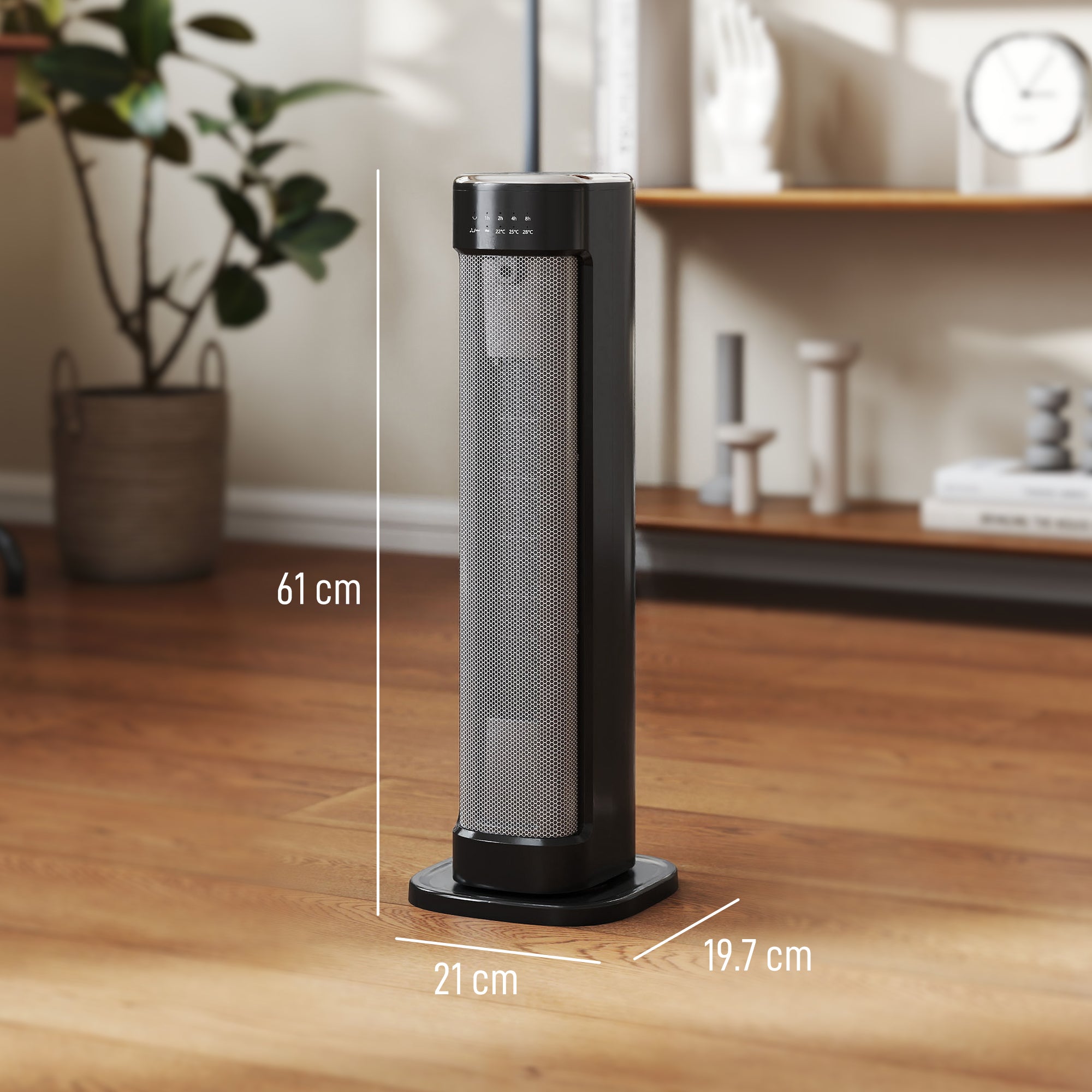 2000W ceramic heater with timer