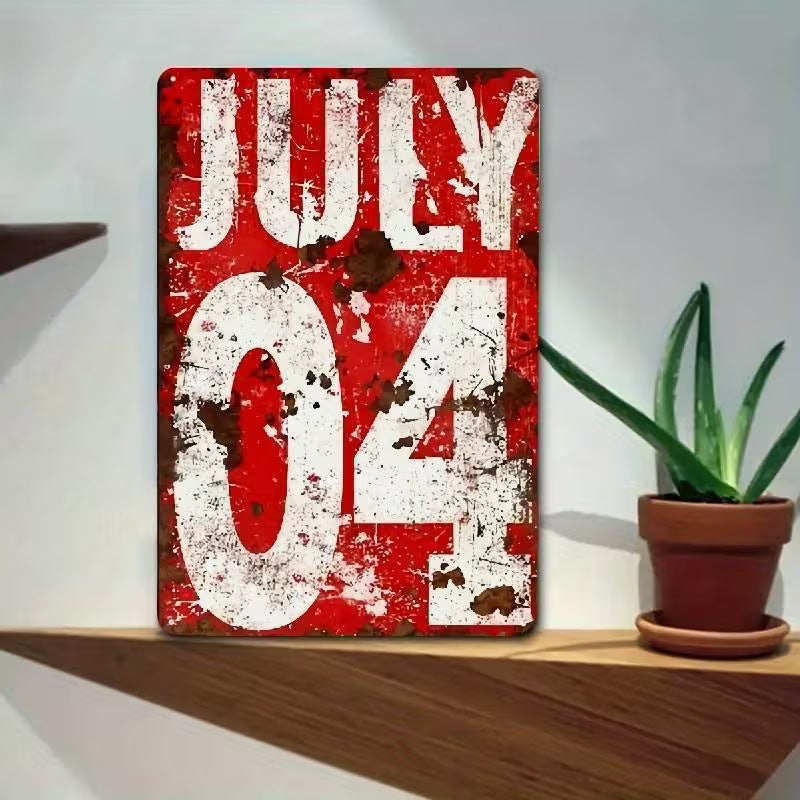 Retro Metal Wall Sign — Vintage Tin Plate Wall Art