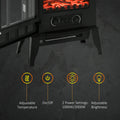 Freestanding electric stove heater with LED flame effect
