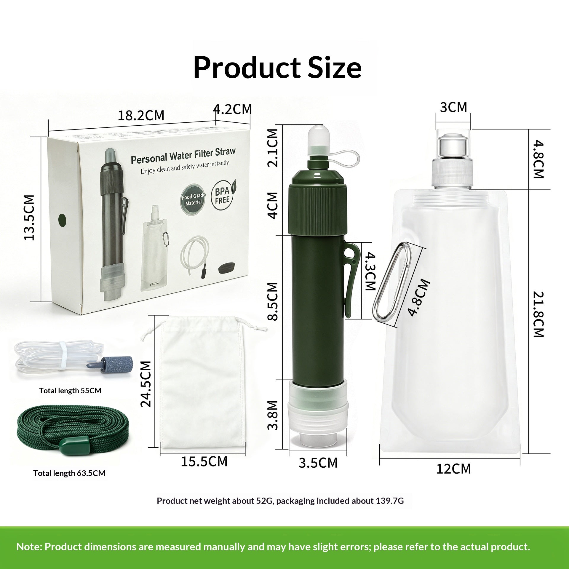 Emergency Water Filter Straw — Portable Survival Purifier