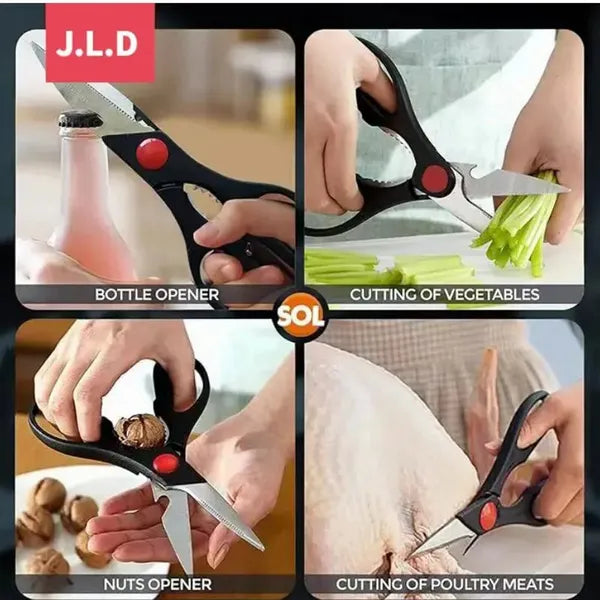 Multi-Purpose Kitchen Scissors — Nutcracker, Bottle & Can Opener