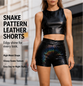 Women's Faux Leather High Waisted Shorts Skinny Sexy Mini Shorts Hot Pants