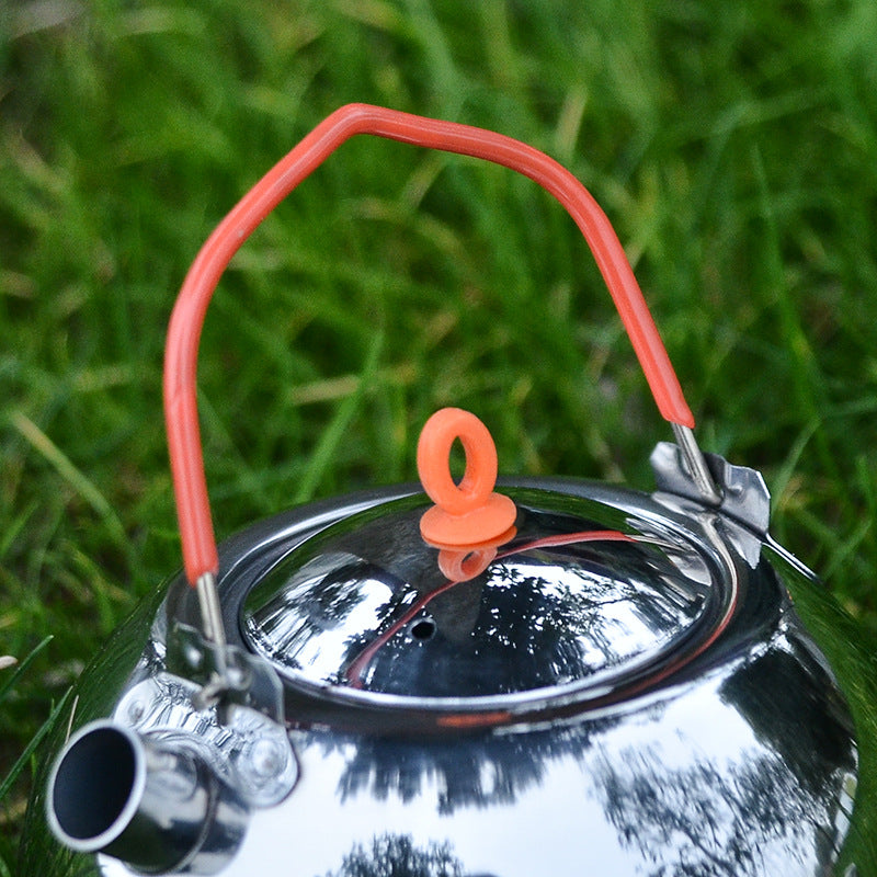 Stainless Steel Camping Kettle — Compact Outdoor Water Boiler