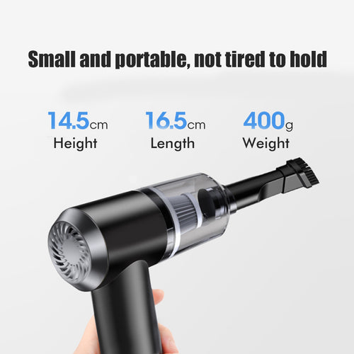 Cordless Car Vacuum — Wet & Dry Handheld Cleaner with Blower