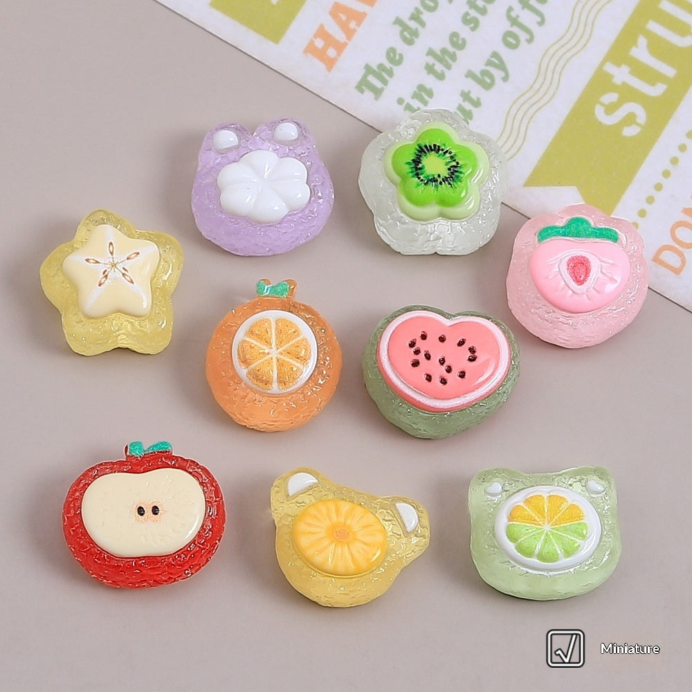 Fake Ice Fruit Resin Pieces — DIY Craft & Slime Decoration Set