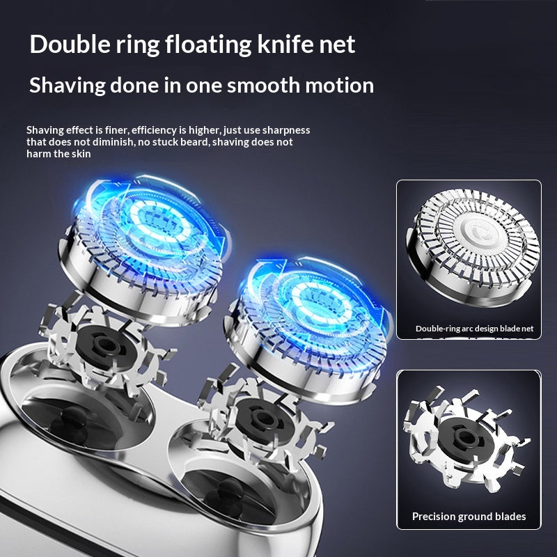 Portable Electric Shaver — LED Display, USB Fast Charge, Washable