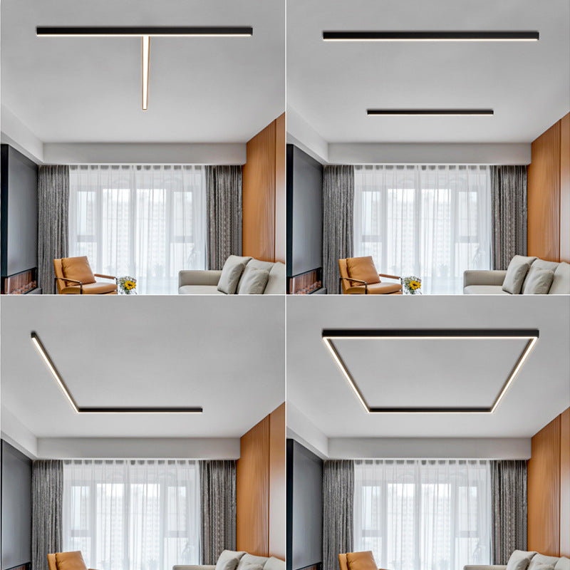 Linear LED Ceiling Light — Surface-Mounted Strip Bar