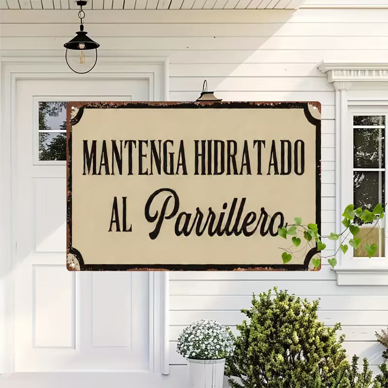 Retro Metal Wall Sign — Vintage Tin Plate Wall Art