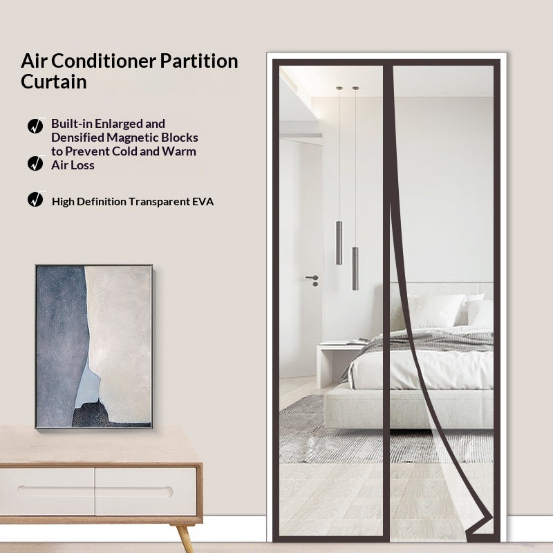 Magnetic Door Curtain — Self-Adhesive Draught & Insect Screen