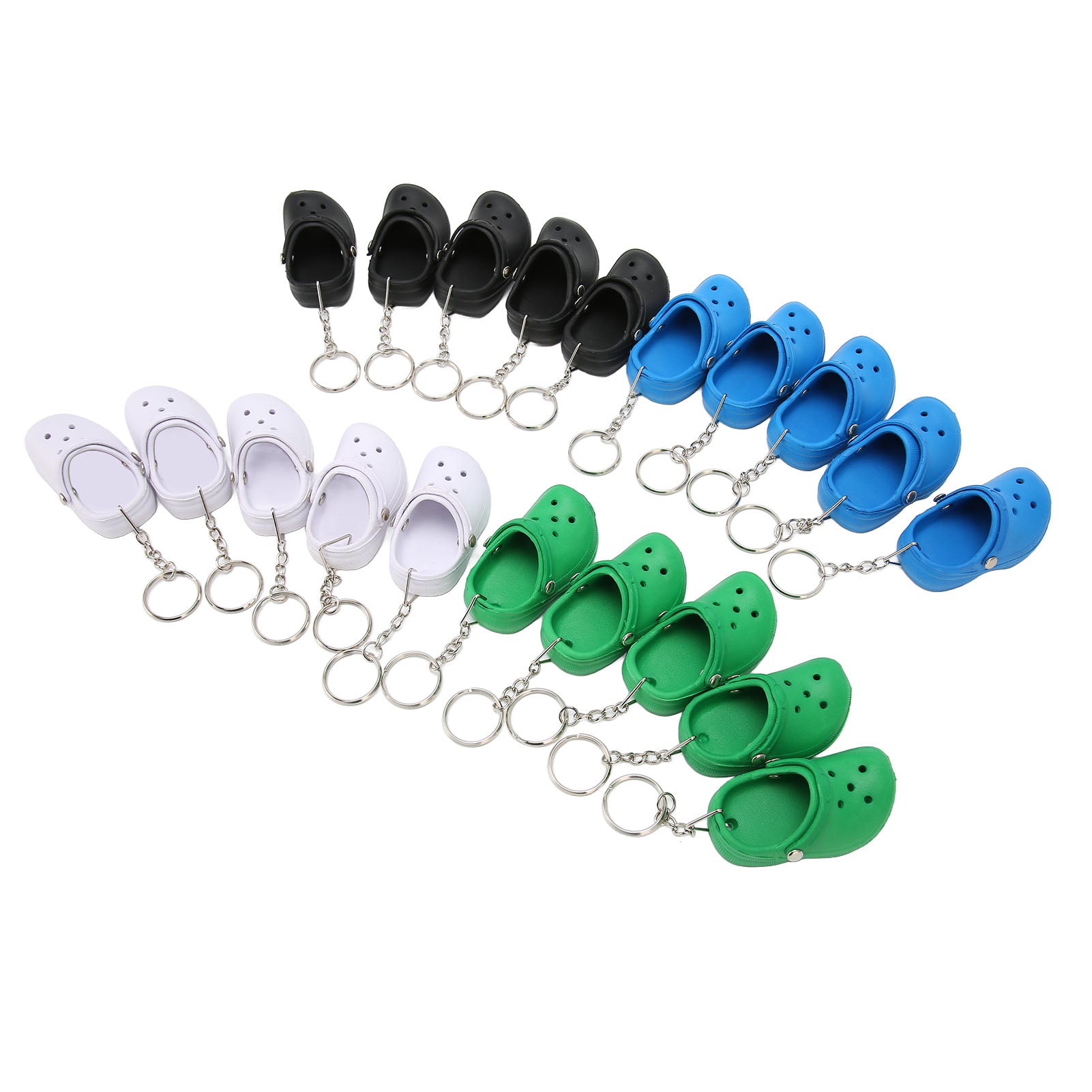 Mini Sandal Keyrings — 20-Pack Silicone Charms