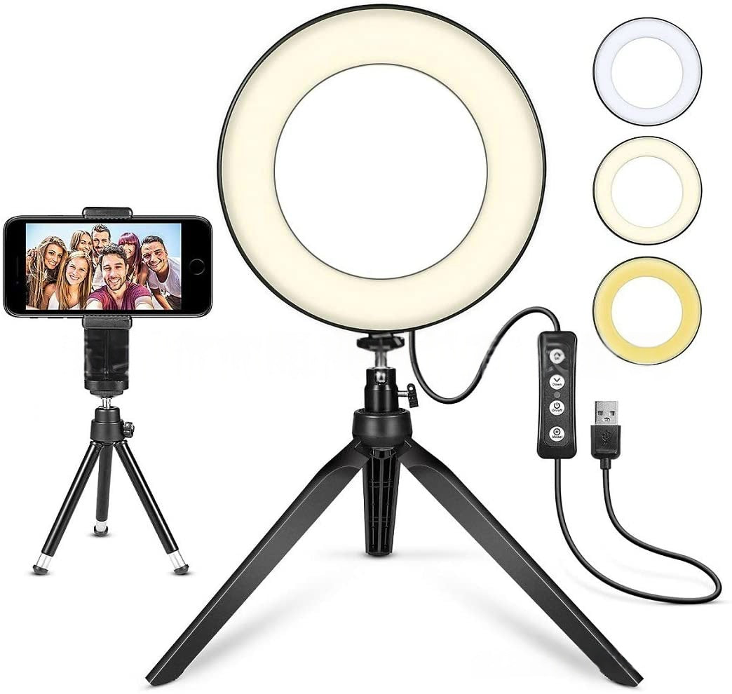 LED Ring Light with Stand — Streaming & Video Call Lighting