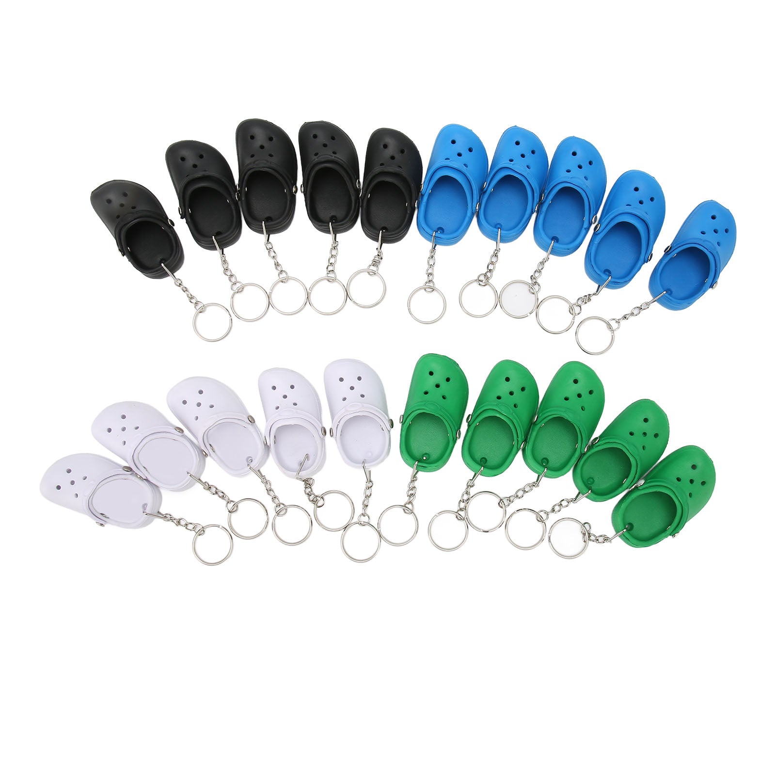 Mini Sandal Keyrings — 20-Pack Silicone Charms