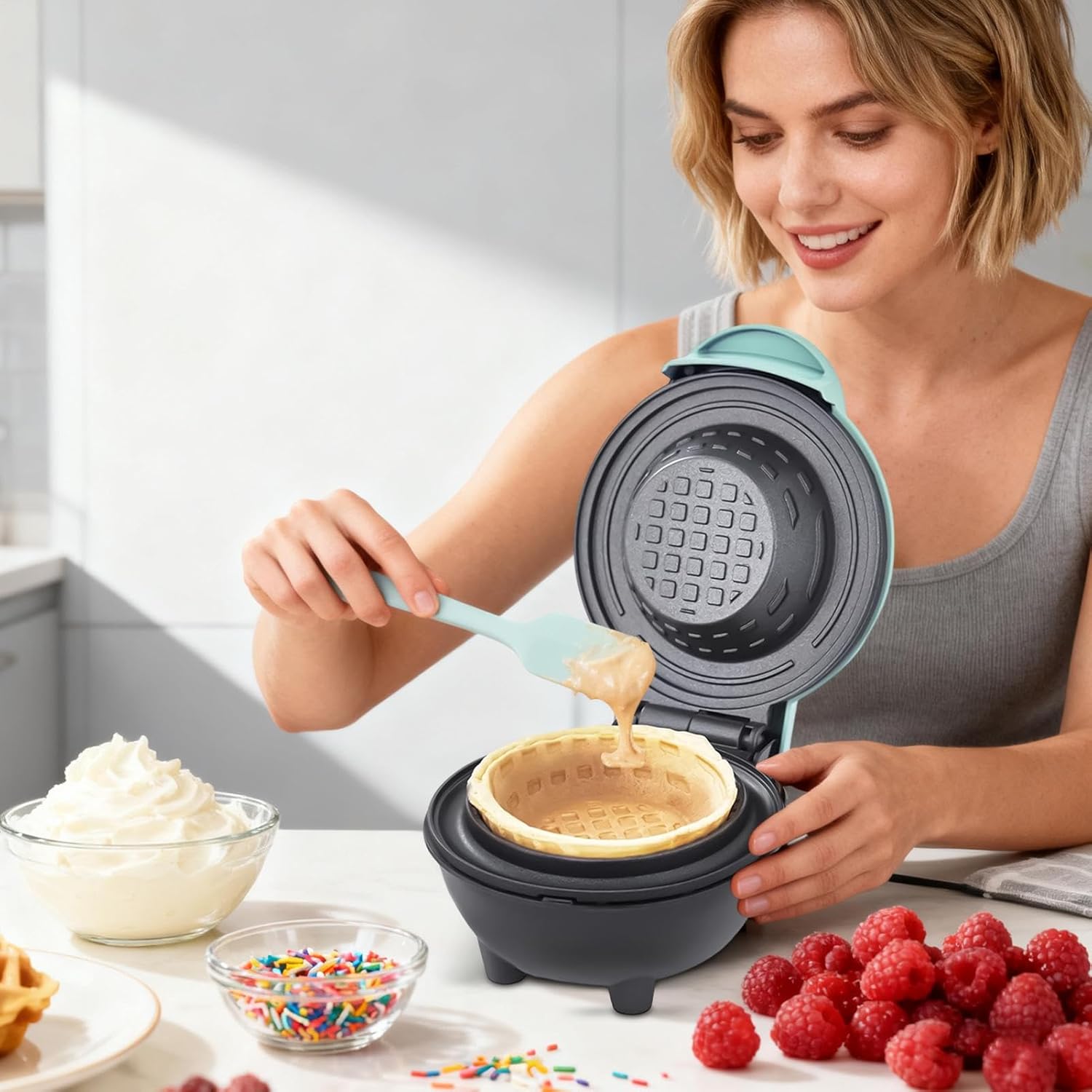 Waffle Bowl Maker — Edible Bowls for Ice Cream & Desserts