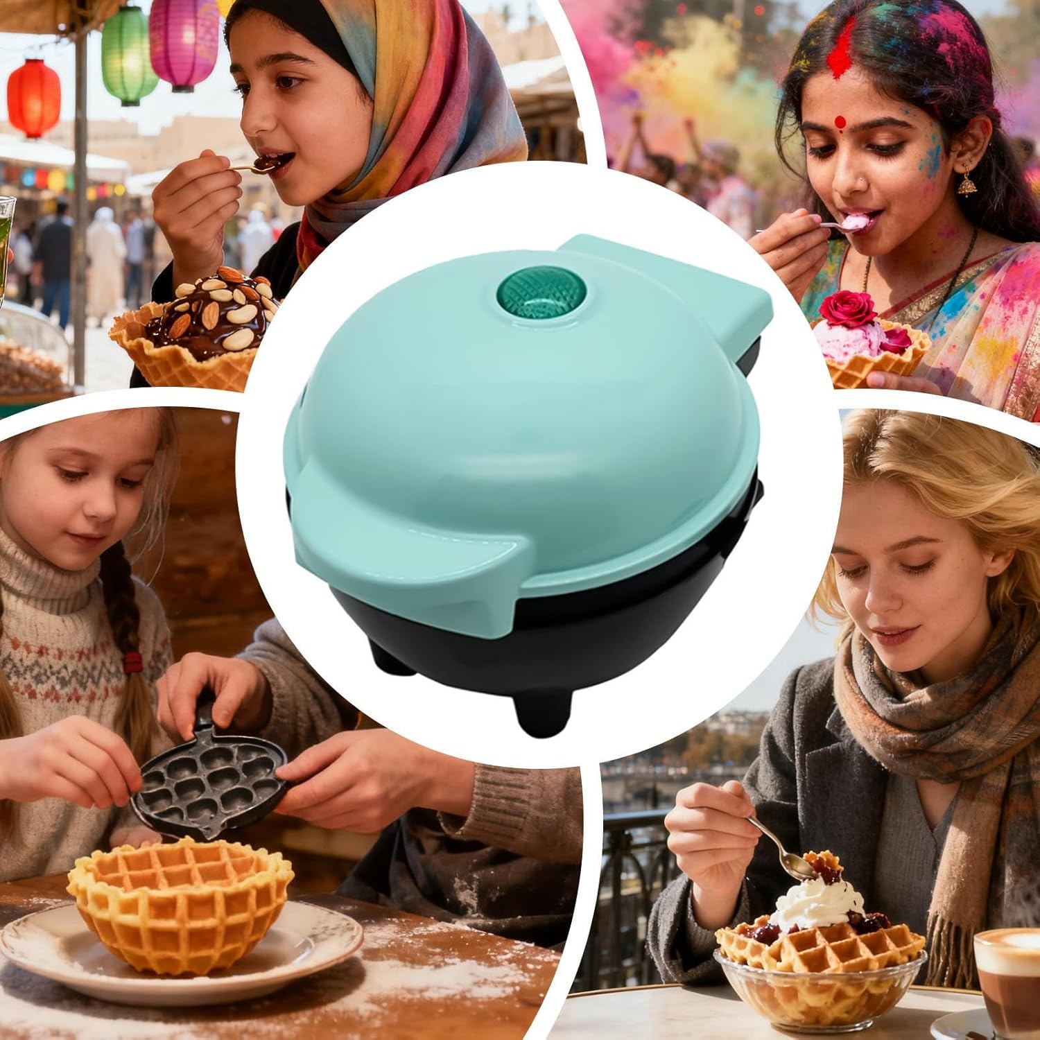 Waffle Bowl Maker — Edible Bowls for Ice Cream & Desserts