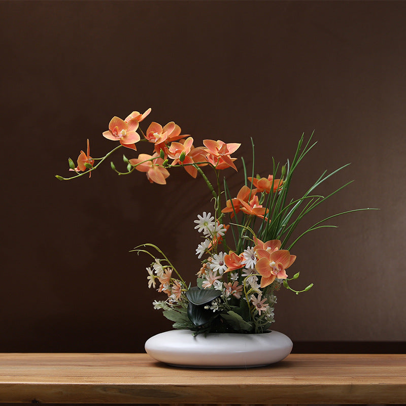 Artificial Orchid Arrangement — Silk Flowers for Living Rooms