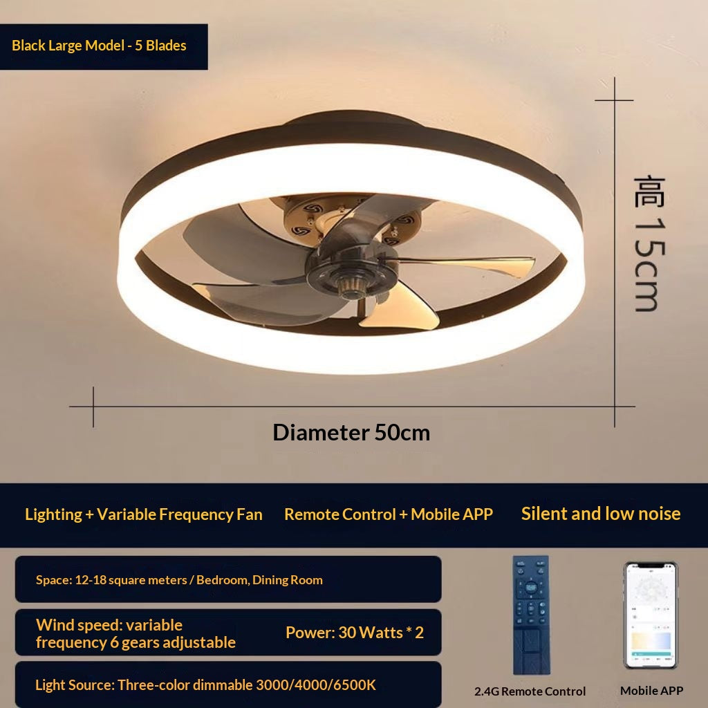 Ceiling Fan Light — Nordic Smart Fan with LED Lighting