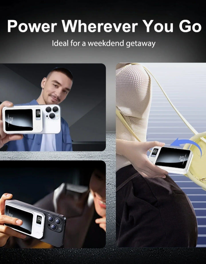 Magnetic Wireless Power Bank — Fast Charging with LED Display
