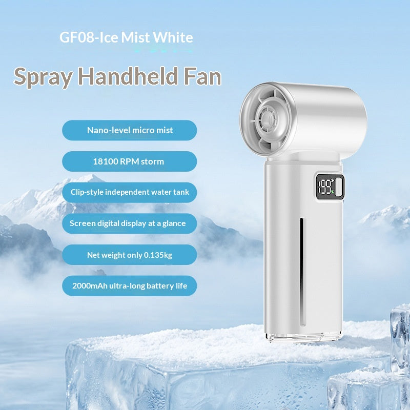 Turbo Outdoor Handheld Fan — Rechargeable Jet Airflow
