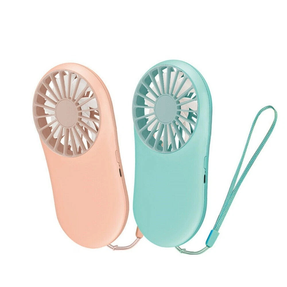 USB Rechargeable Mini Fans Hand-Held Fan Air Cooler Portable Travel 3 Speed