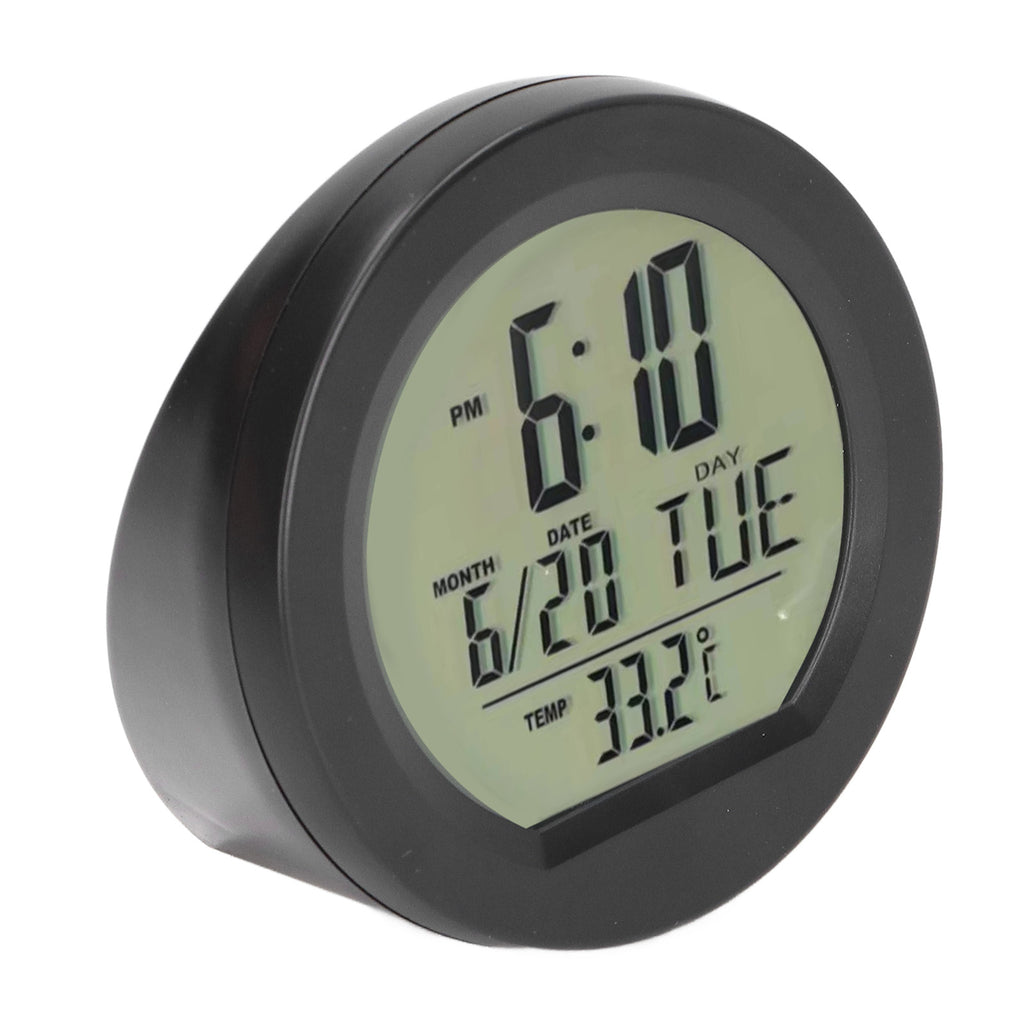 Solar Car Clock & Thermometer — Dashboard Digital Display