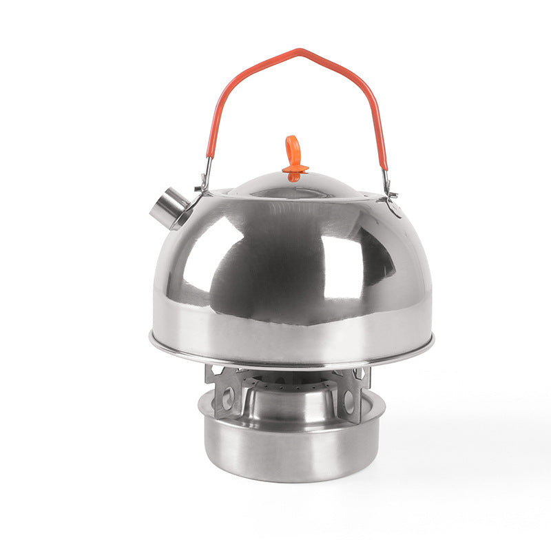 Stainless Steel Camping Kettle — Compact Outdoor Water Boiler