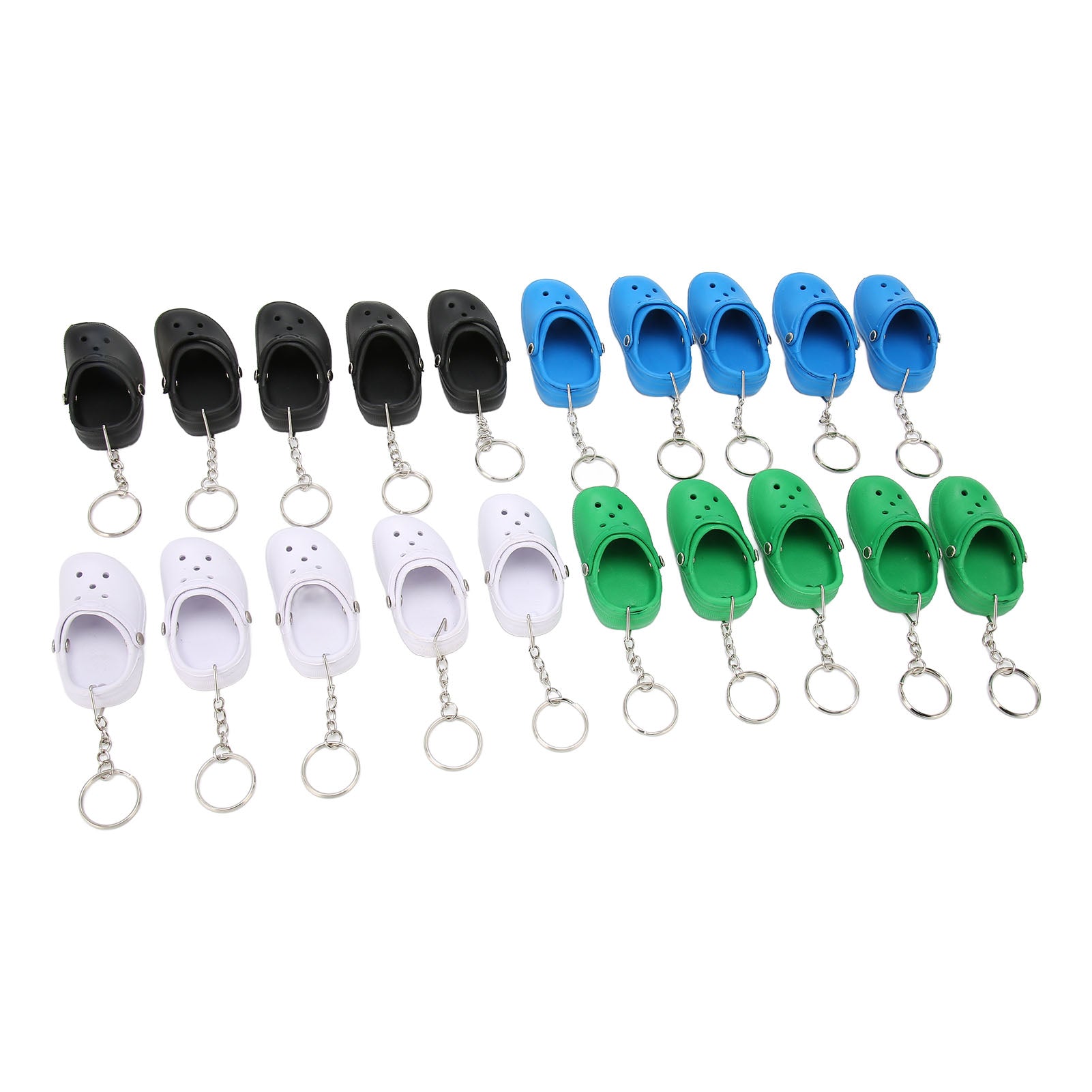 Mini Sandal Keyrings — 20-Pack Silicone Charms