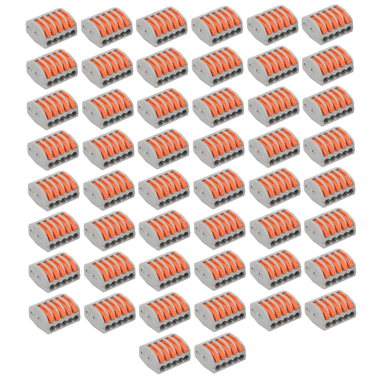 Push-Fit Wire Connectors — 50-Pack Compact Terminal Blocks