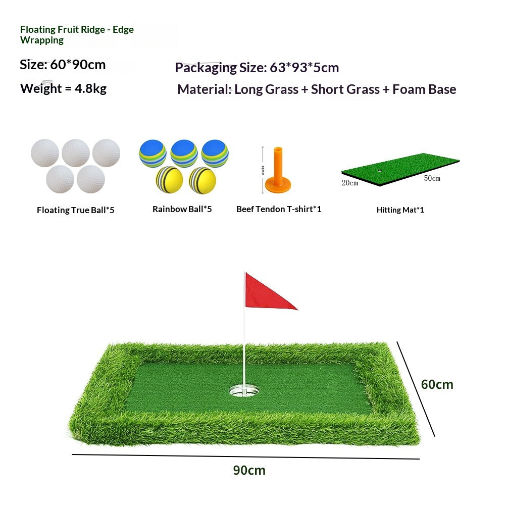 Golf Putting Practice Green — Water Hazard Training Mat