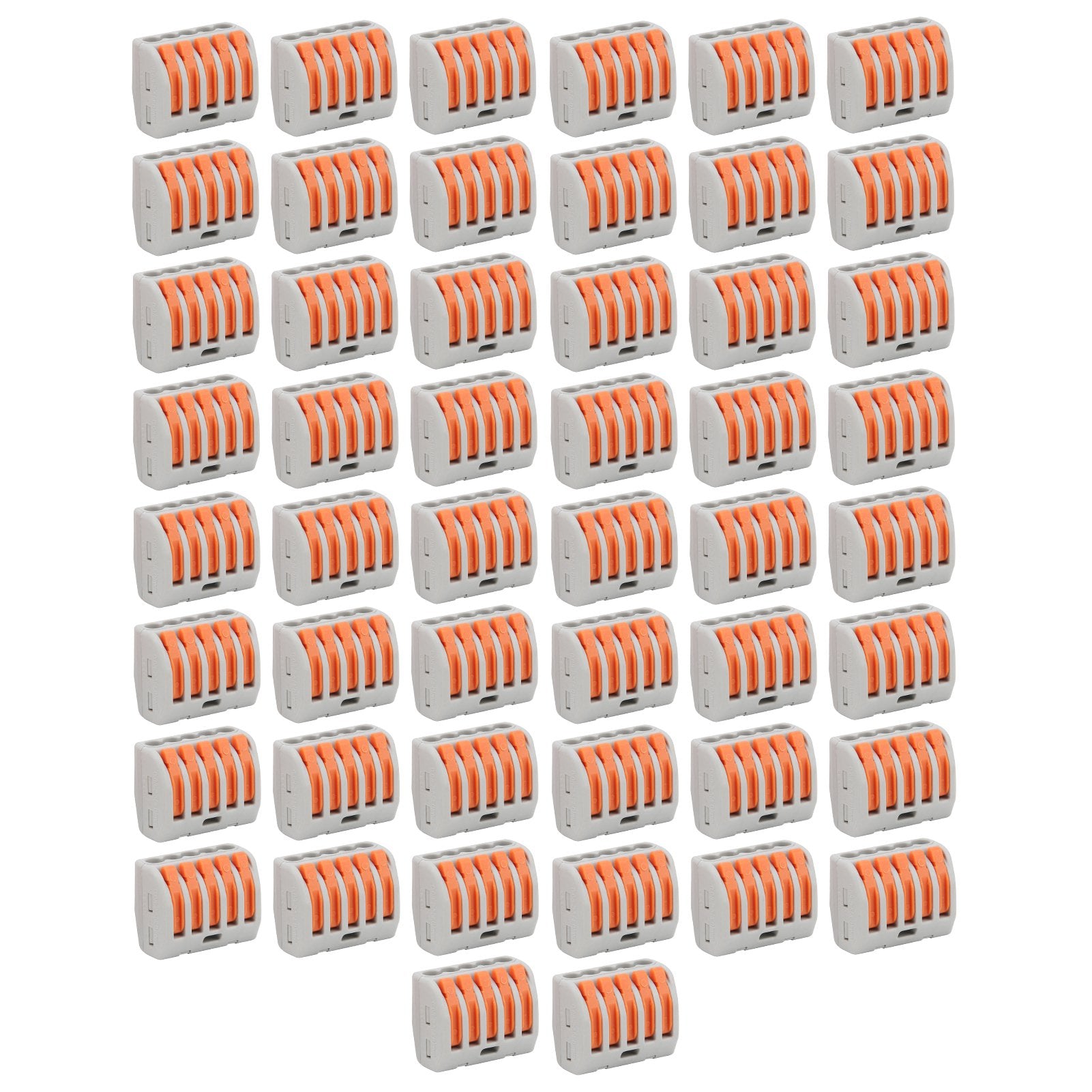 Push-Fit Wire Connectors — 50-Pack Compact Terminal Blocks