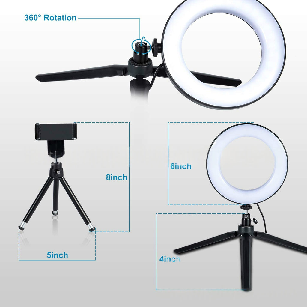 LED Ring Light with Stand — Streaming & Video Call Lighting