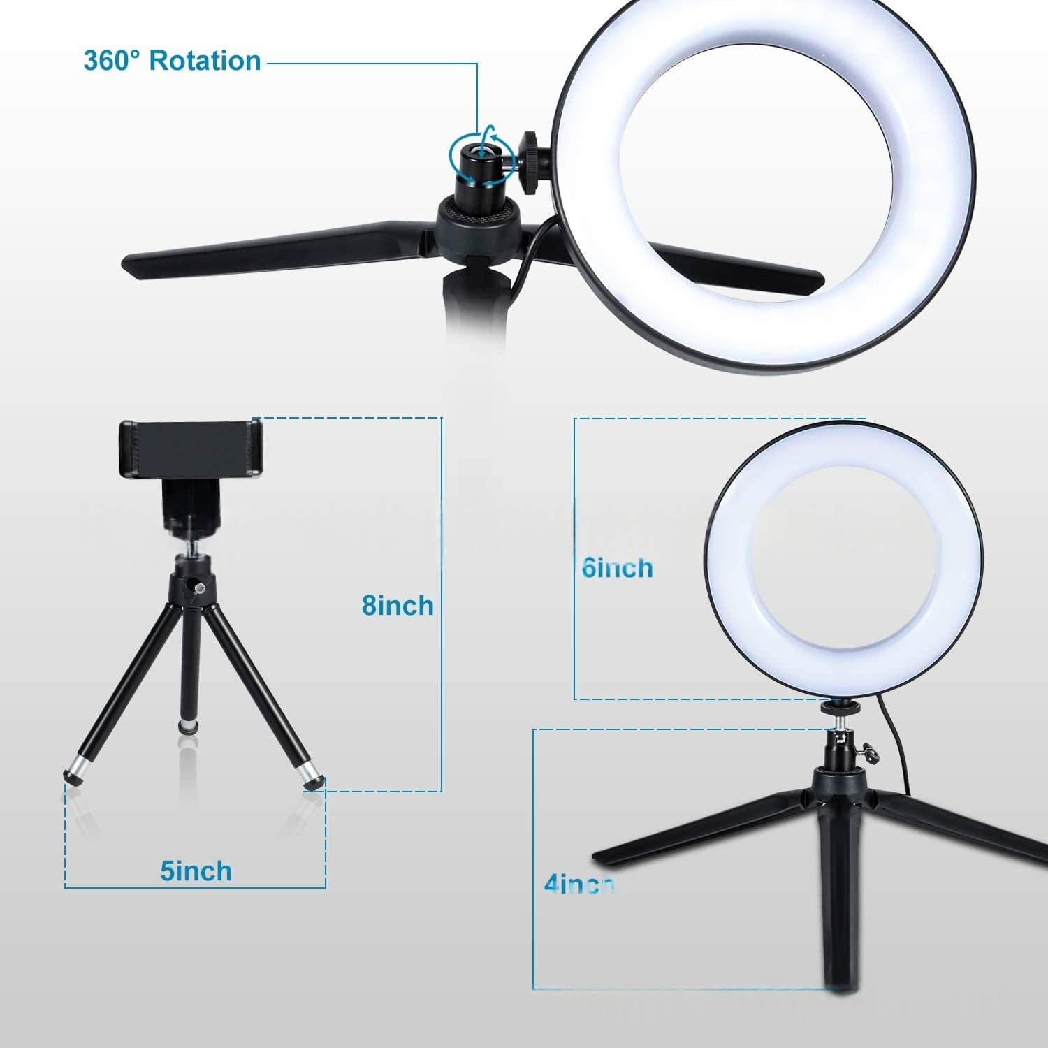 LED Ring Light with Stand — Streaming & Video Call Lighting