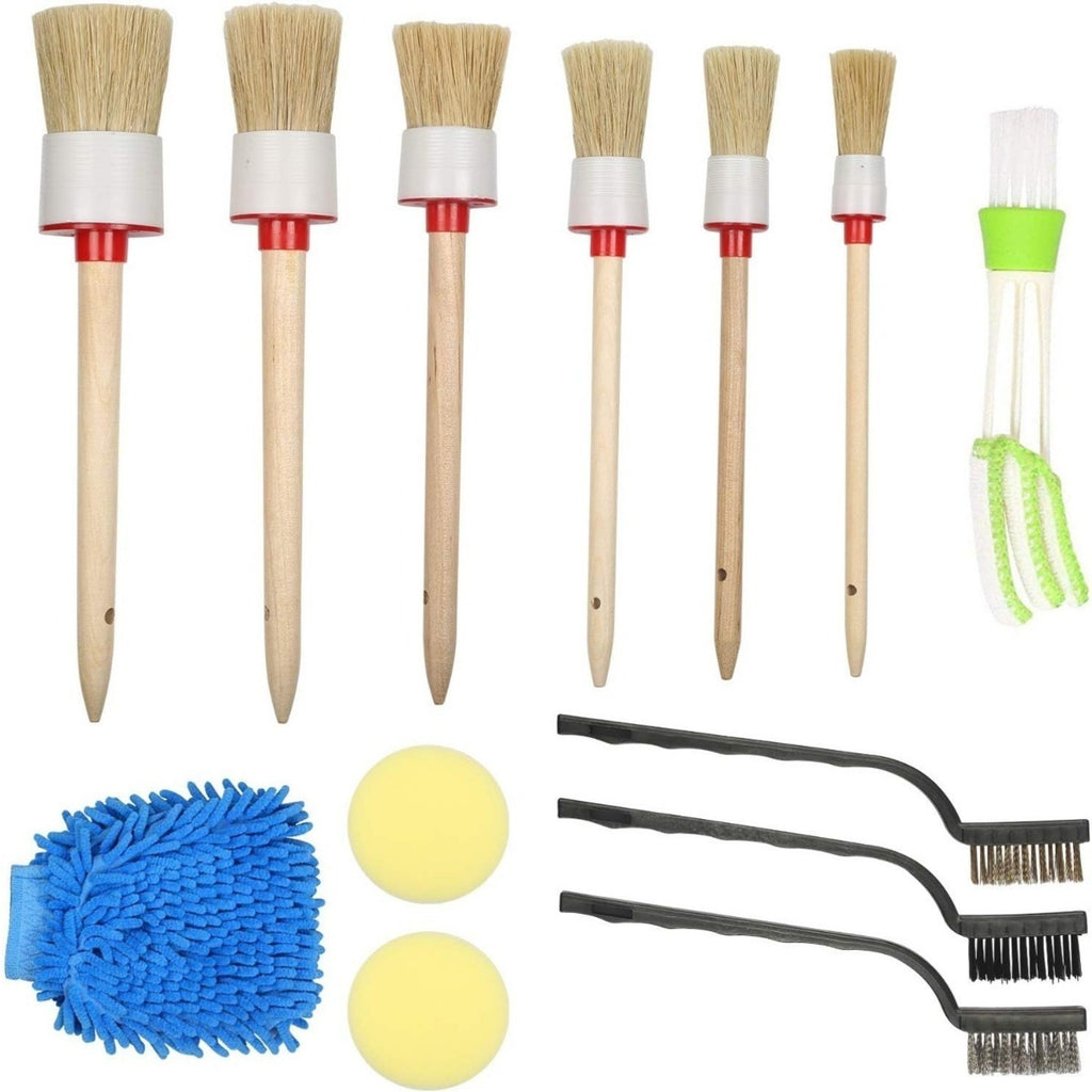 Car Detailing Brush Set — Wheel, Vent & Engine Cleaning Kit