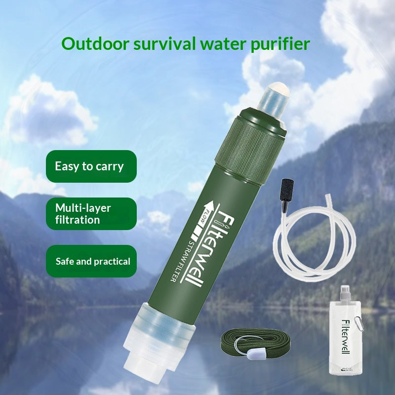 Emergency Water Filter Straw — Portable Survival Purifier
