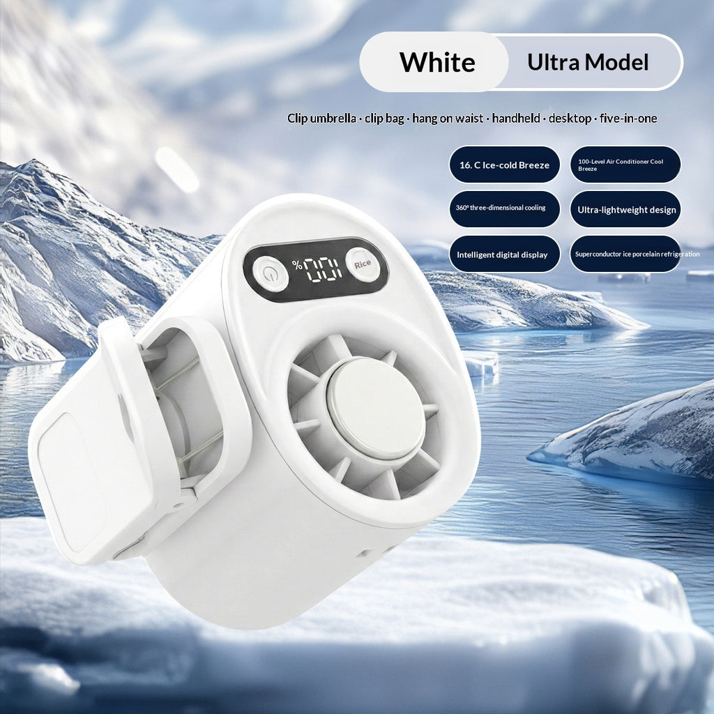 Ice-Pack Neck Fan — USB Rechargeable Semiconductor Cooling