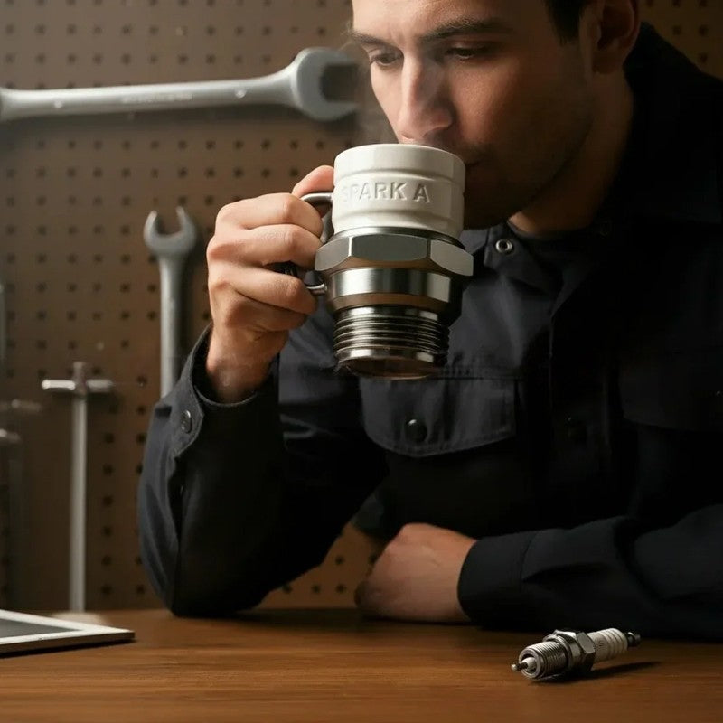 Spark Plug Mug — Novelty Coffee Mug for Car Lovers