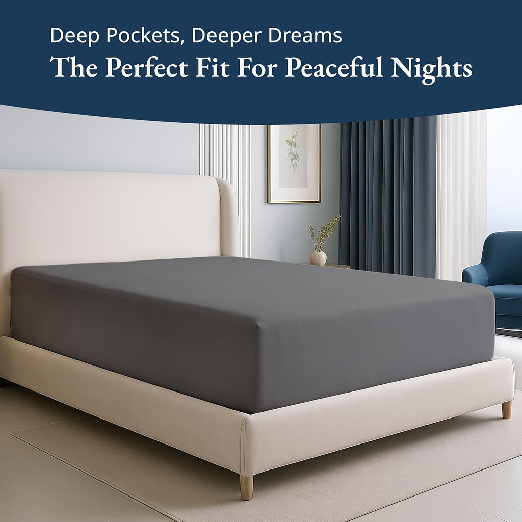 Cotton Fitted Sheet — Double, Soft Twill Weave