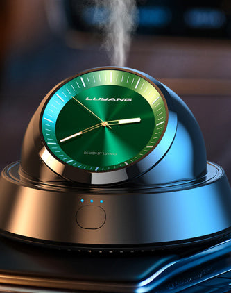 Car Clock Air Freshener — Illuminated Dashboard Diffuser