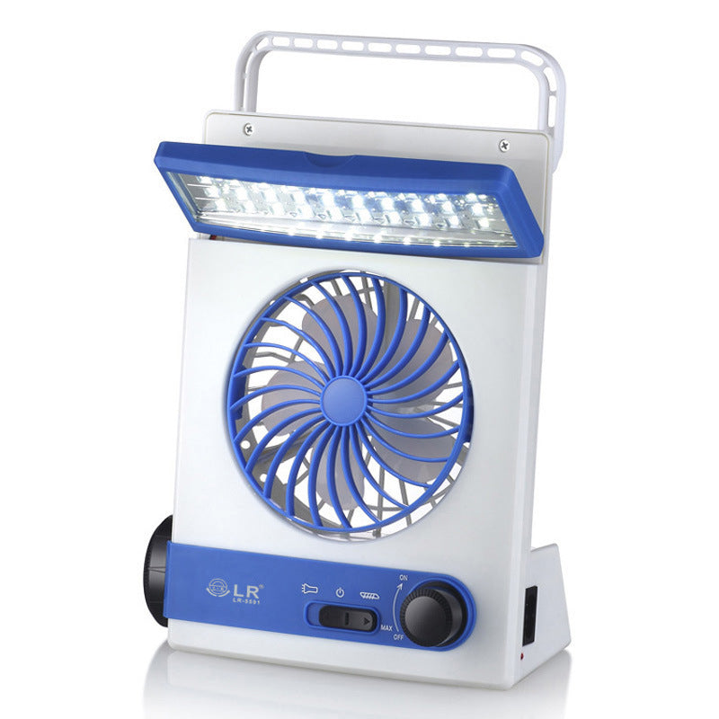 Solar Camping Lantern with Fan — Rechargeable Tent Light