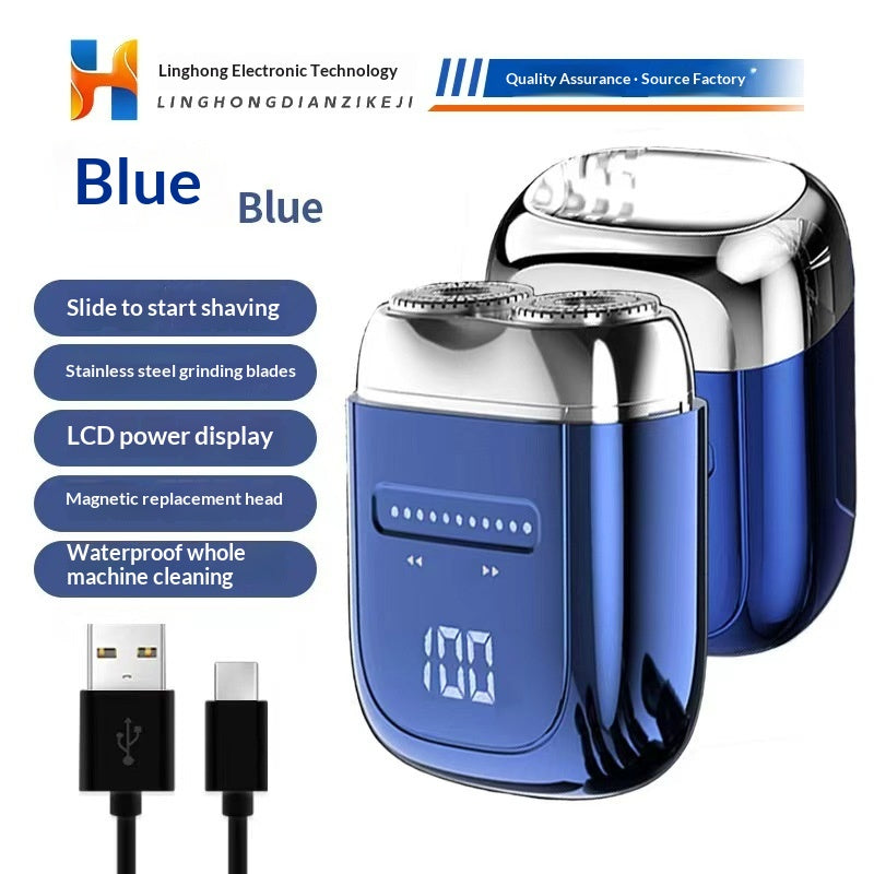 Portable Electric Shaver — LED Display, USB Fast Charge, Washable