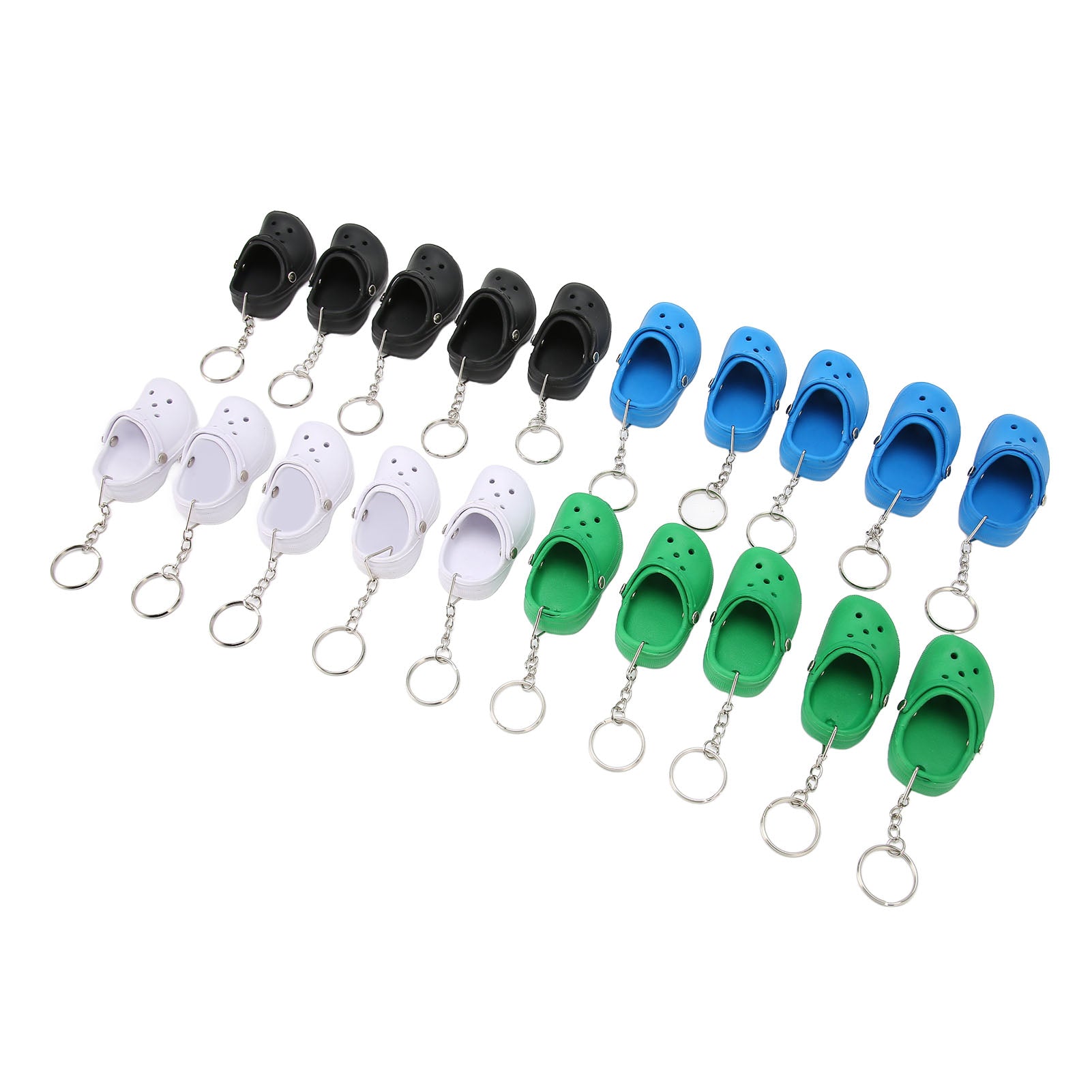 Mini Sandal Keyrings — 20-Pack Silicone Charms